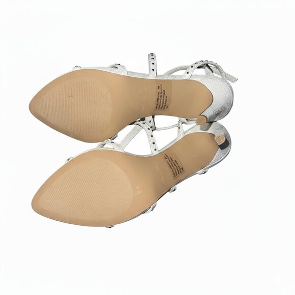 Steve Madden Amour Studded White Sandals - Picture 6 of 7